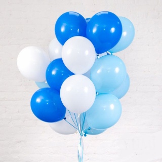 Микс шаров (синий, голубой, белый)